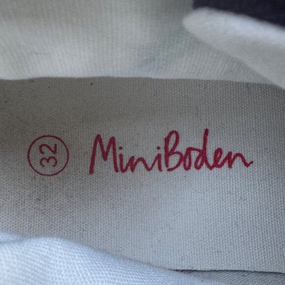 MINI BODEN Rainbow Sneakers Girls 1 Eu 32 Blue High Top Boots Shoes Clouds Sun - Picture 8 of 10